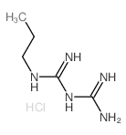 (N-carbamimidoylcarbamimidoyl)-propyl-azanium chloride structure