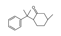 (5R)-5-methyl-2-(2-phenylpropan-2-yl)cyclohexan-1-one结构式