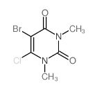 2,4(1H,3H)-Pyrimidinedione, 5-bromo-6-chloro-1,3-dimethyl- structure