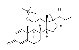 11β-(trimethylsiloxy)-16α,17α,21-trimethylpregna-1,4-dien-3,20-dione结构式