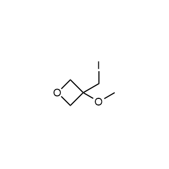 3-(碘甲基)-3-甲氧基氧杂环丁烷结构式