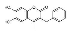 3-Benzyl-6,7-dihydroxy-4-methyl-2H-chromen-2-one结构式