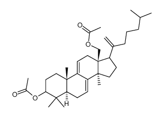 Lanosta-7,9(11),20-triene-3beta,18-diol, diacetate结构式