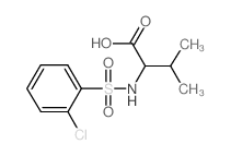 2-([(2-CHLOROPHENYL)SULFONYL]AMINO)-3-METHYLBUTANOIC ACID structure