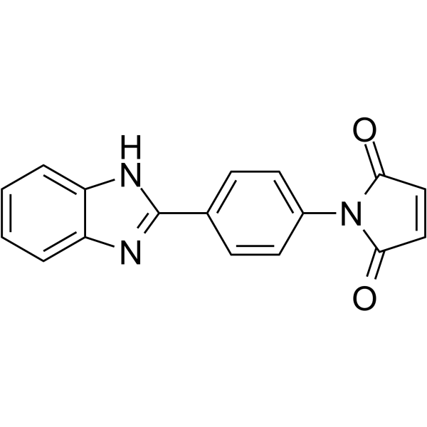 N-[4-(2-苯并咪唑基)苯基]马来酰亚胺结构式