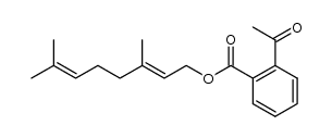 (2E)-3,7-dimethyloct-2,6-dienyl 2-acetylbenzoate结构式