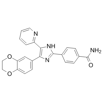 4-[4-(2,3-二氢-1,4-苯并二氧杂环己-6-基)-5-(2-吡啶基)-1H-咪唑-2-基]苯甲酰胺图片