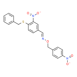 4-(BENZYLSULFANYL)-3-NITROBENZENECARBALDEHYDE O-(4-NITROBENZYL)OXIME结构式