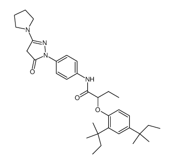 2-[2,4-Bis(1,1-dimethylpropyl)phenoxy]-N-[4-(4,5-dihydro-5-oxo-3-pyrrolizino-1H-pyrazole-1-yl)phenyl]butanamide结构式