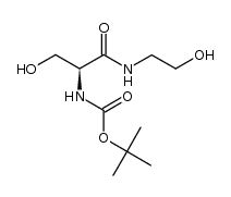N-(N-Boc-L-seryl)-2-aminoethanol Structure