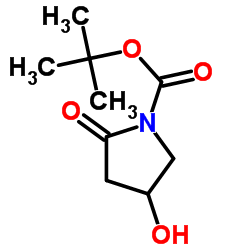 (R)-1-boc-4-羟基-2-吡咯烷酮结构式