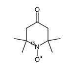 4-oxo-2,2,6,6-tetramethylpiperidine-1-15n-1-oxyl结构式