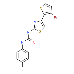N-[4-(3-BROMO-2-THIENYL)-1,3-THIAZOL-2-YL]-N'-(4-CHLOROPHENYL)UREA Structure