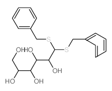 6,6-bis(benzylsulfanyl)hexane-1,2,3,4,5-pentol structure