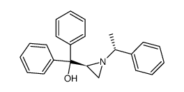 diphenyl((S)-1-((R)-1-phenylethyl)aziridin-2-yl)methanol结构式
