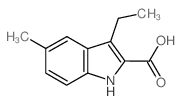 3-乙基-5-甲基-1H-吲哚-2-羧酸结构式