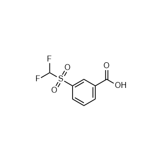3-二氟甲磺酰基苯甲酸结构式