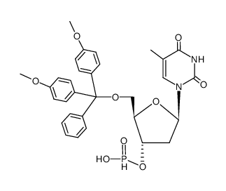 5'-O-dimethoxytritylthymidine 3'-H-phosphonate结构式