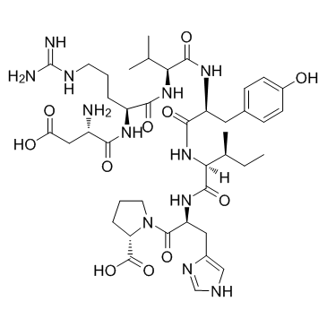 Angiotensin I/II (1-7) trifluoroacetate salt Structure