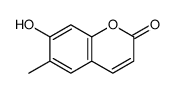 7-Hydroxy-6-methyl-2H-1-benzopyran-2-one结构式