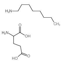 2-aminopentanedioic acid; octan-1-amine structure