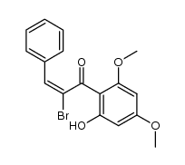 (E)-α-bromo-2'-hydroxy-4',6'-dimethoxychalcone结构式