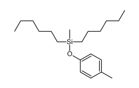 dihexyl-methyl-(4-methylphenoxy)silane Structure