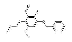 3-Benzyloxy-2-bromo-5-methoxy-6-methoxymethoxy-benzaldehyde Structure