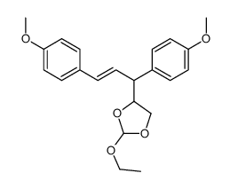 4-[1,3-bis(4-methoxyphenyl)prop-2-enyl]-2-ethoxy-1,3-dioxolane结构式
