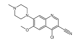 4-氯-6-甲氧基-7-(4-甲基-1-哌嗪)-3-喹啉甲腈结构式