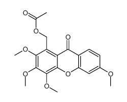 (2,3,4,6-tetramethoxy-9-oxoxanthen-1-yl)methyl acetate结构式