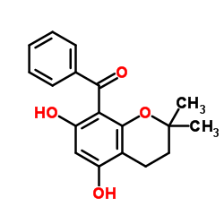 8-苯甲酰基-5,7-二羟基-2,2-二甲基色满结构式
