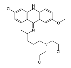 1-N,1-N-bis(2-chloroethyl)-4-N-(6-chloro-2-methoxyacridin-9-yl)pentane-1,4-diamine结构式