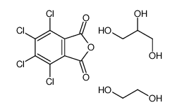 Tetrachlorophthalic anhydride, glycerin, ethylene glycol polymer Structure