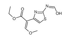 ethyl (Z)-2-formamido-alpha-(methoxyimino)thiazol-4-acetate结构式
