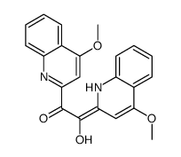 2-hydroxy-1-(4-methoxyquinolin-2-yl)-2-(4-methoxy-1H-quinolin-2-ylidene)ethanone Structure