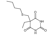 5-(Butylthiomethyl)-5-ethyl-2-sodiooxy-4,6(1H,5H)-pyrimidinedione结构式