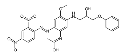 N-[2-[(2,4-二硝基苯基)偶氮]-5-[(2-羟基-3-苯氧基丙基)氨基]-4-甲氧基苯基]乙酰胺结构式