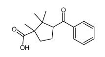 3-benzoyl-1,2,2-trimethylcyclopentane-1-carboxylic acid结构式