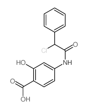 Benzoicacid, 4-[(2-chloro-2-phenylacetyl)amino]-2-hydroxy-结构式