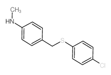 4-[(4-chlorophenyl)sulfanylmethyl]-N-methyl-aniline Structure