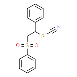[2-(benzenesulfonyl)-1-phenyl-ethyl] thiocyanate结构式