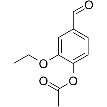 4-乙酰氧基-3-乙氧基苯甲醛结构式