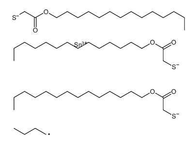 tritetradecyl 2,2',2''-[(butylstannylidyne)tris(thio)]triacetate Structure