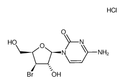 4-amino-1-((2R,3S,4R,5R)-4-bromo-3-hydroxy-5-(hydroxymethyl)tetrahydrofuran-2-yl)pyrimidin-2(1H)-one hydrochloride Structure