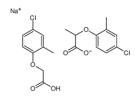 sodium,2-(4-chloro-2-methylphenoxy)acetate,2-(4-chloro-2-methylphenoxy)propanoic acid Structure