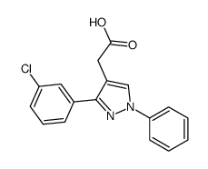 2-[3-(3-chlorophenyl)-1-phenylpyrazol-4-yl]acetic acid Structure