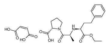 (S)-1-[N-[1-(ethoxycarbonyl)-3-phenylpropyl]-L-alanyl]-L-proline maleate结构式