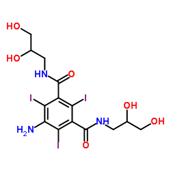5-氨基-2,4,6-三碘-N,N'-双(2,3-二羟基丙基)-1,3-苯二甲酰胺结构式