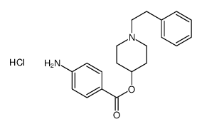 [1-(2-phenylethyl)piperidin-4-yl] 4-aminobenzoate,hydrochloride Structure